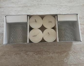 Candele alla vaniglia e portacandele