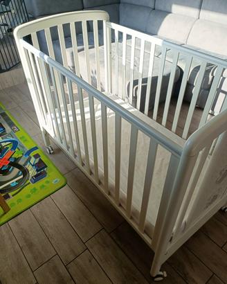 culla bambini con materasso e doghe in legno 