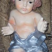 Bambinello Gesù dipinto a mano 