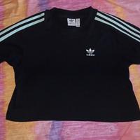 T-shirt Adidas nera donna