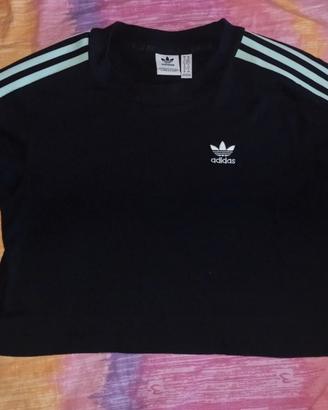 T-shirt Adidas nera donna