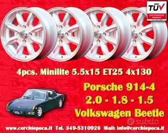 4 pz. cerchi Porsche VW Minilite 5.5x15 ET25 Porsc