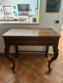 scrittoio antico in legno con cassetto