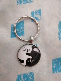 portachiavi gatti yin e yang 