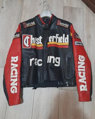 giubbino giacca pelle moto cafe racer chesterfield