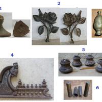 Fregio cimasa pigna piedi letto ferro battuto