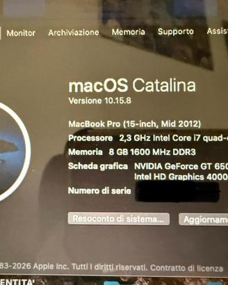 MacBook Pro 15” Mid 2012