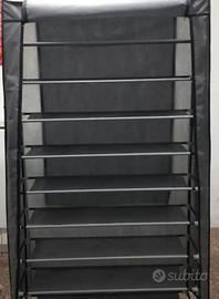 scarpiera a 10 ripiani con copertura 