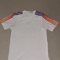 Adidas Originals Pride – Maglietta bianca con stri