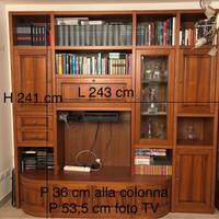 Arredamento salotto completo legno noce nazionale 