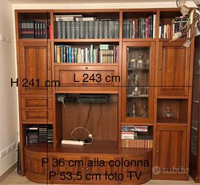 Arredamento salotto completo legno noce nazionale 