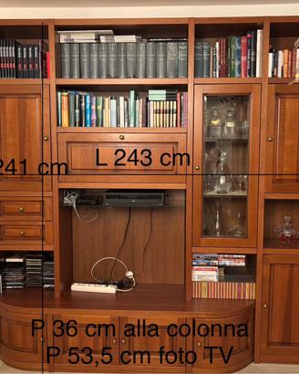 Arredamento salotto completo legno noce nazionale 