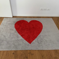 Tappeto Benuta grigio/rosso 150 x 200 cm lavabile