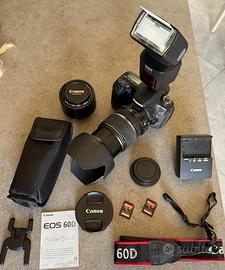 Corredo Fotografico Canon 60D, 17-55F2.8, flash…