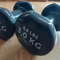 Domyos Manubri palestra ghisa 2x3 kg grigi