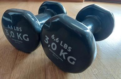 Domyos Manubri palestra ghisa 2x3 kg grigi