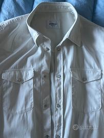 camicia dondup jeans bianca taglia M