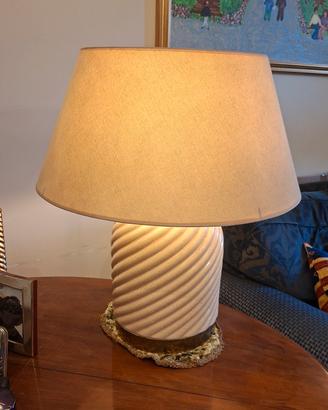 tommaso barbi lampada ottone e ceramica 