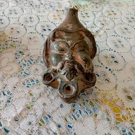 Terracotta antichità Lampada ad olio