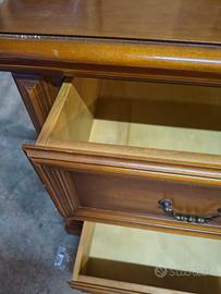 cassettiera in legno dim 123x54x85cm