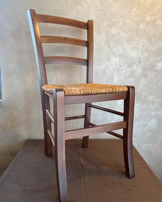 Sedie legno e paglia