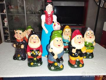 set Biancaneve e  7 nani anni 90 scatola originale
