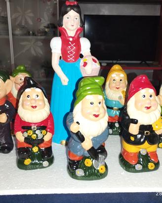 set Biancaneve e  7 nani anni 90 scatola originale