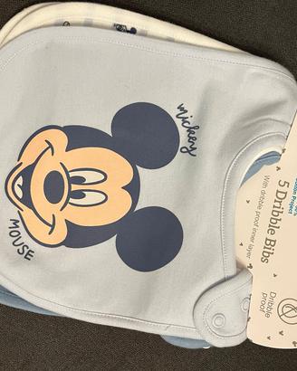 set 5 bavaglini mickey mouse 