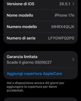 Iphone 17 e rosa 256 giga