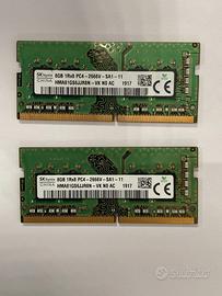 Memoria ram 16gb 1RX8 PC4-2666V DDR4 notebook