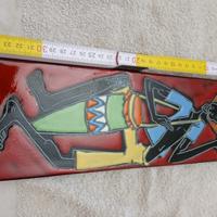 Quadro in vetro smaltato decorato