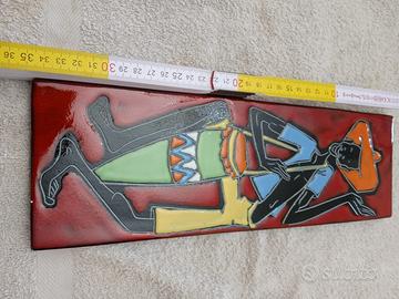 Quadro in vetro smaltato decorato