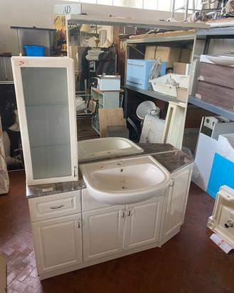 mobile da bagno completo con piano in marmo nuovo 