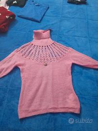 maglione rosa taglia s