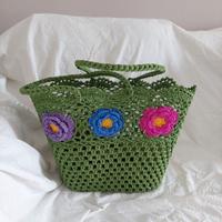 Borsa in cotone verde