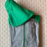 Felpa grigia e verde Nike