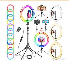 asta ad anello RGB 12" con telecomando scatto foto