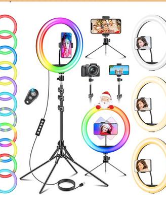 asta ad anello RGB 12" con telecomando scatto foto
