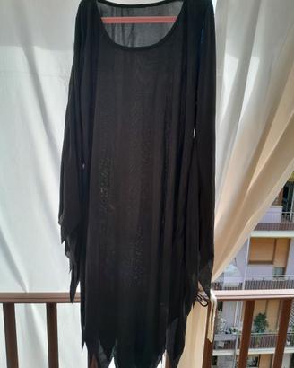 Vestito nero per carnevale, con maniche lunghe e t