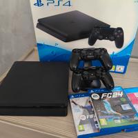 PlayStation 4 Slim 500Gb + Cavi + 2 Joypad+ Base R