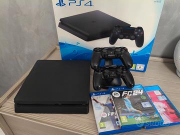 PlayStation 4 Slim 500Gb + Cavi + 2 Joypad+ Base R