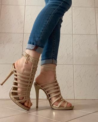 Sandalo intrecciato oro n. 39 Laura Biagiotti