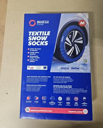Sparco set di 2 calze da neve in tessuto taglia M