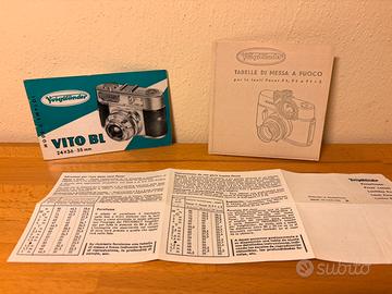 Lotto libretti Voigtländer Vito BL e tabelle fuoco