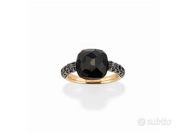 pomellato anello capri onice diamanti oro rosa