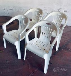Sedie da giardino impilabili in polipropilene