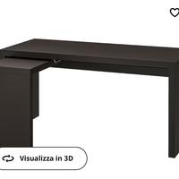 MALM scrivania ikea nera