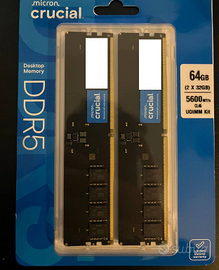 64gb ram ddr5 (2x32) - nuovo
