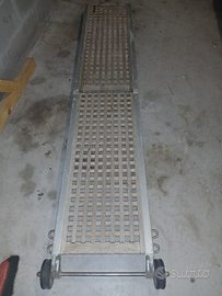 Passerella per barca ripiegabile perno inox ruote