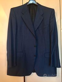 Giacca Canali uomo tre bottoni col. blu Tg.56